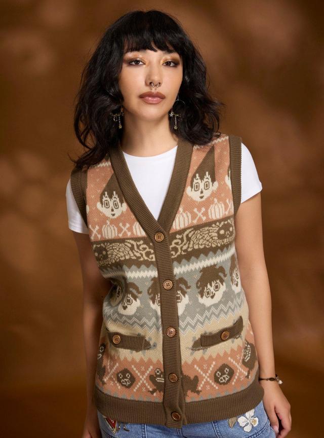 Over The Garden Wall Wirt &amp; Greg Fair Isle Girls Sweater Vest