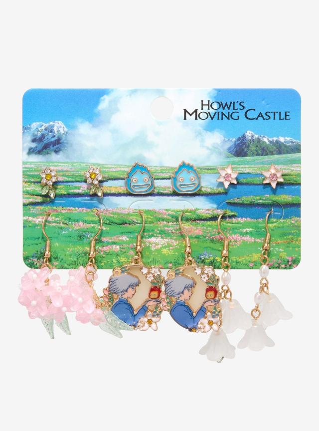 Studio Ghibli® Howl's Moving Castle Calcifer & Sophie Floral Earring Set