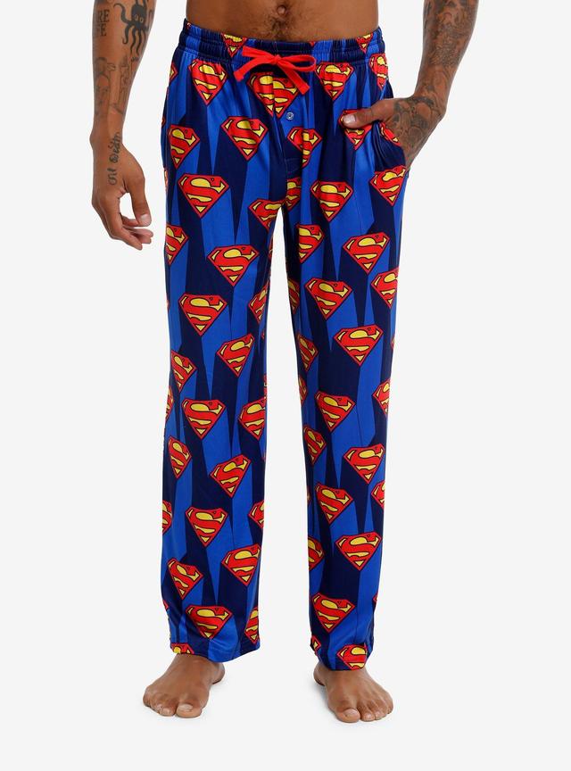 DC Comics Superman Crest Allover Print Pajama Pants