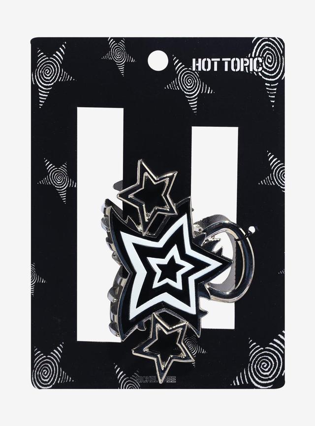 Black & White Star Claw Hair Clip