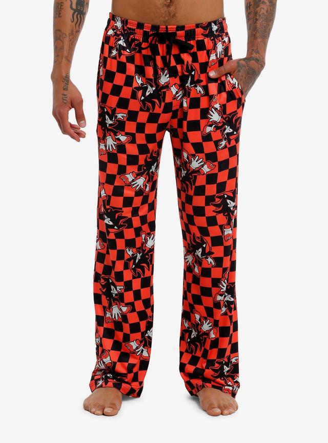 Sonic The Hedgehog Shadow Checkered Pajama Pants
