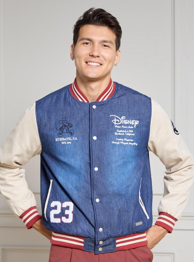 Disney Animation Denim Varsity Jacket (BoxLunch 10th Anniversary) &mdash; BoxLunch Exclusive