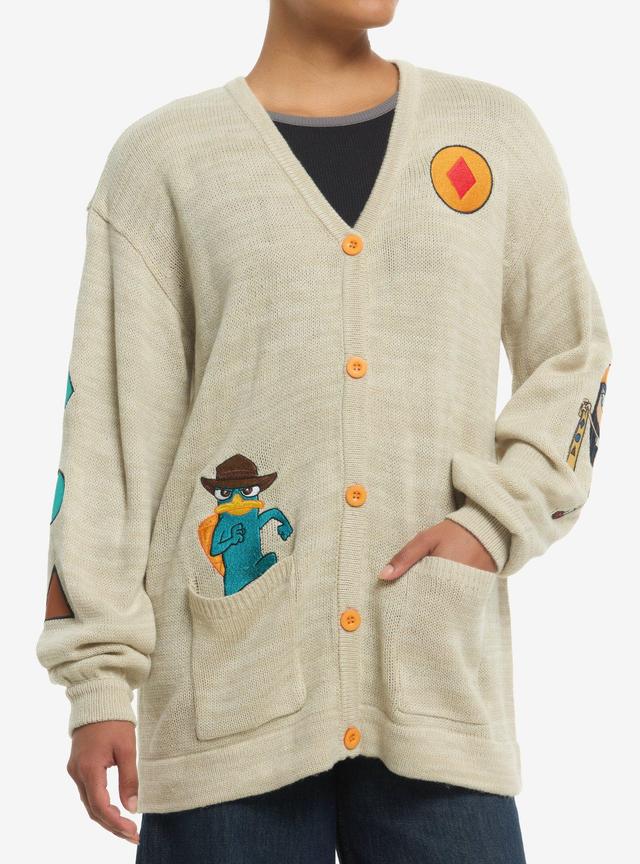 Phineas And Ferb Fireside Girls Embroidered Girls Cardigan