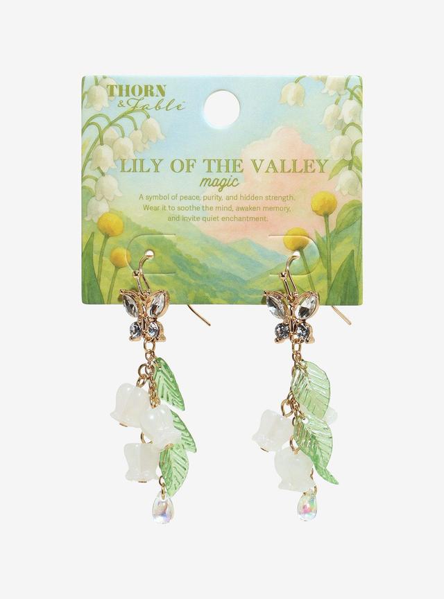 Thorn & Fable Lily Of The Valley Butterfly Earrings