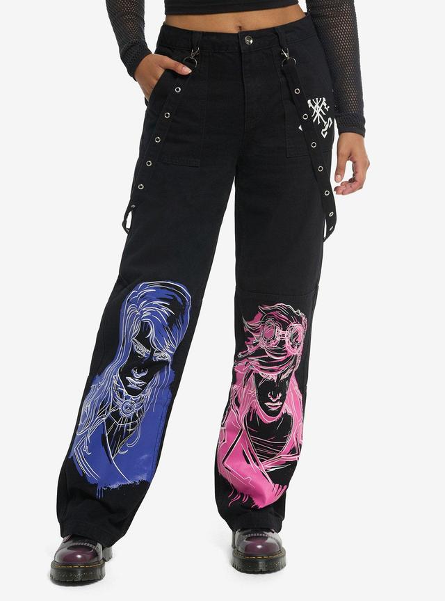 Arcane CaitVi Suspender Wide Leg Jeans