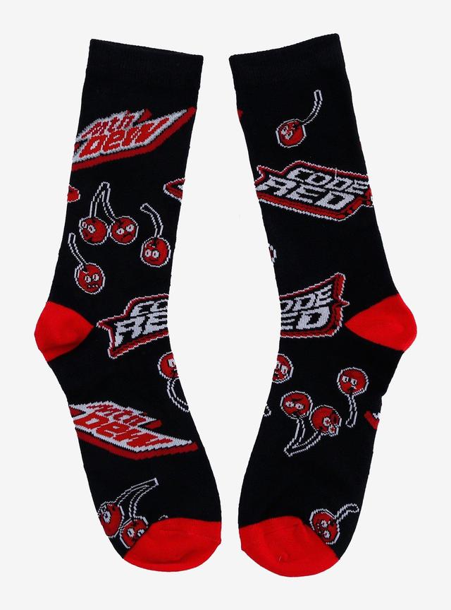 Mountain Dew Code Red Crew Socks