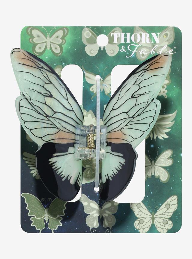 Thorn & Fable Green Monarch Butterfly Claw Hair Clip