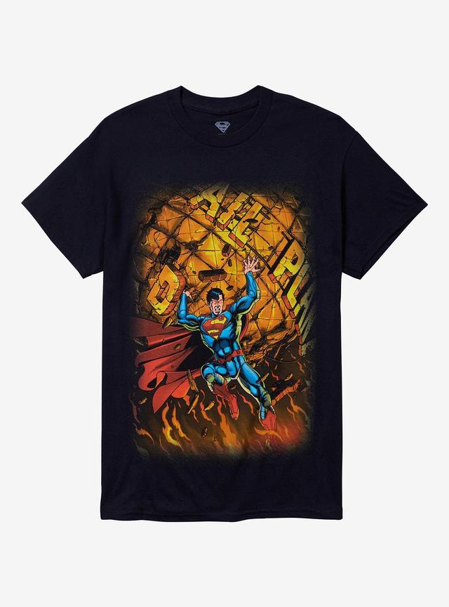 DC Comics Superman Daily Planet Flames T-Shirt