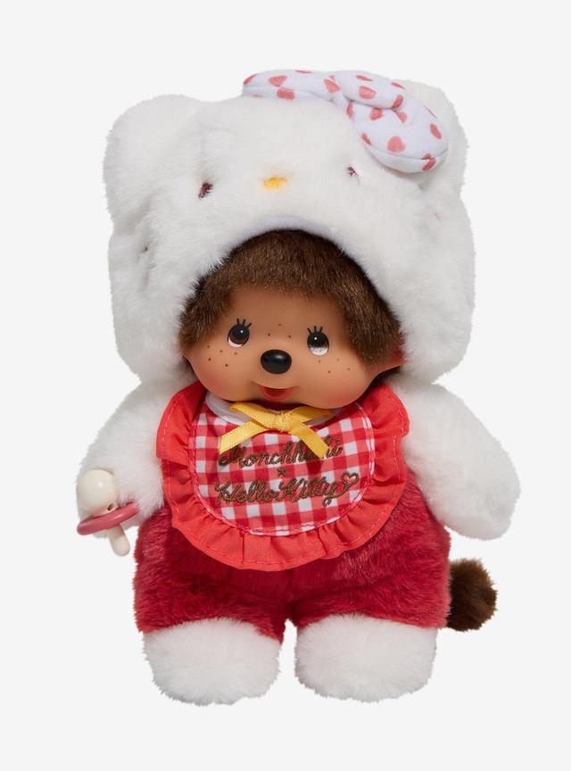 Monchhichi x Sanrio Hello Kitty Gingham Bib 7 Inch Plush