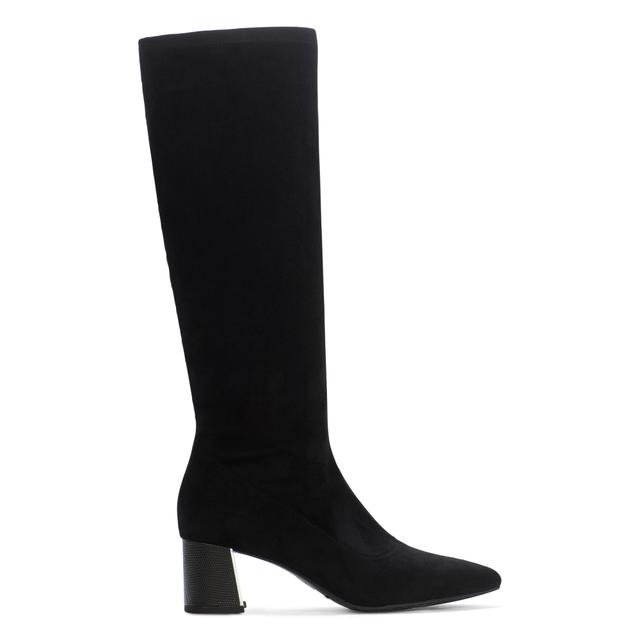 Donald Pliner Women SOUMA Black Suede Boot, Stretch, Size: 5.5
