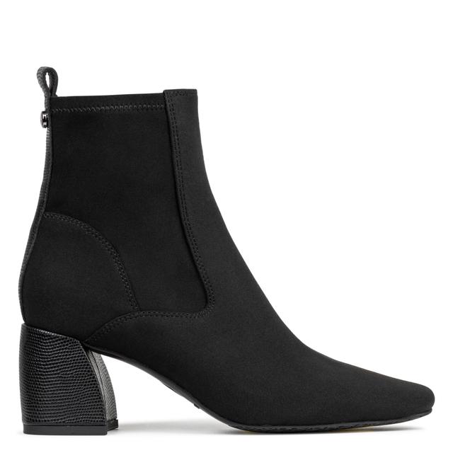 Donald Pliner Women NIRI Black Crepe Bootie, Casual, Dress, Heel, Stretch, Size: 11