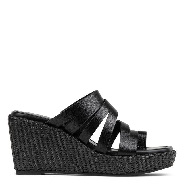 Donald Pliner Women ANAMARI Black Casual, Platform, Sandal, SlipOn, Stretch, Wedge, Size: 11