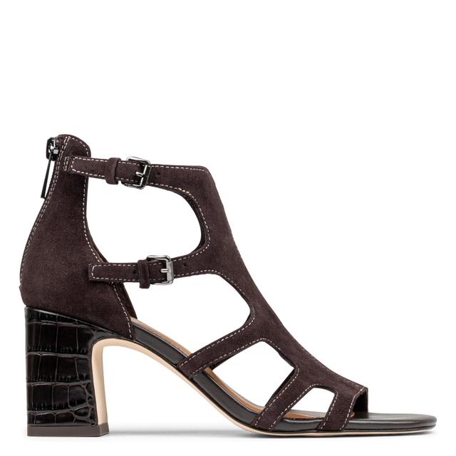 Donald Pliner Women DEAREST Dark Brown Dress, Heel, Sandal, Size: 5.5