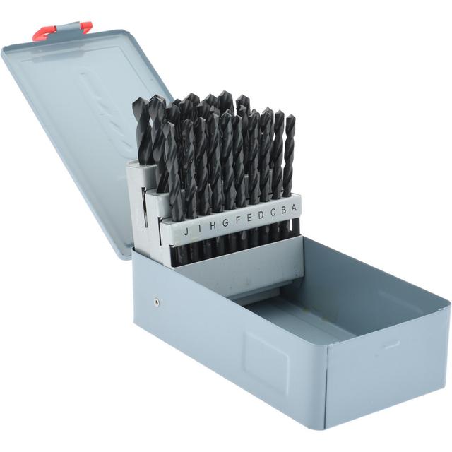 Value Collection Drill Bit Set: Jobber Length Drill Bits, 26 Pc, 118 ° , High Speed Steel - Oxide, Standard, Straight Shank