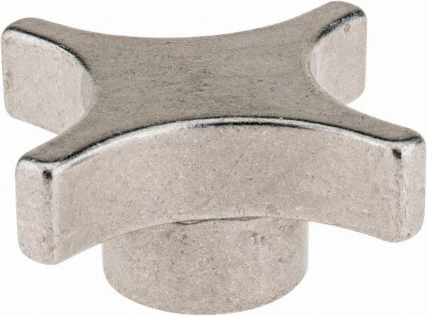Gibraltar Lobed Knob: 76.20 mm Head Dia, 4-Point, Aluminum - M16x2 Hole | Part #ALH-29MT-G
