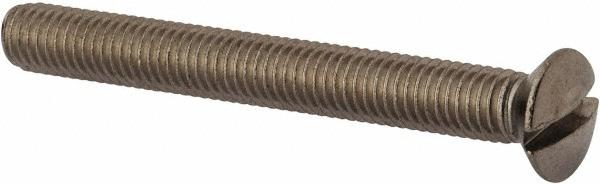 Value Collection Machine Screw: M8x1.25, 70.00 mm Overall Length, Oval Head, Slotted - Grade 18-8 & A2 Stainless Steel, Bright/Uncoated Finish, DIN