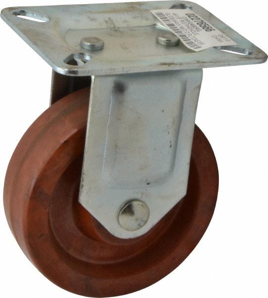 Value Collection Rigid Top Plate Caster: Phenolic, 4" Wheel Dia, 1-1/4" Wheel Width, 375 lb Capacity, 5-1/8" OAH - Phenolic, 375 Lb Capacity, Plain