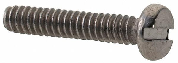 Value Collection Machine Screw: M1.6x0.35, 8.00 mm Length Under Head, Fillister Head, Slotted - Grade 18-8 & A2 Stainless Steel, Bright/Uncoated