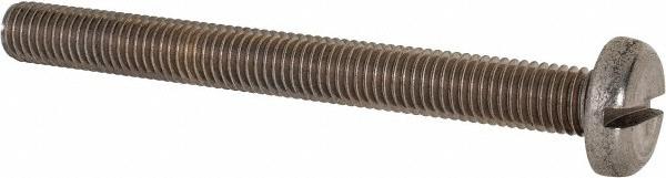Value Collection Machine Screw: M10x1.5, 100.00 mm Length Under Head, Pan Head, Slotted - Grade 316 & A4 Stainless Steel, Bright/Uncoated Finish, DIN