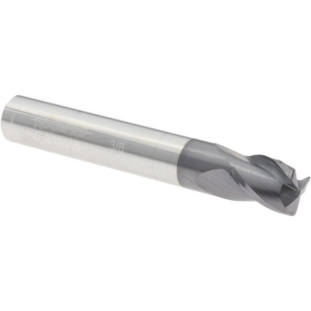 Accupro Barrel Cutter End Mills: End Type: Lens Form; Material: Solid Carbide; Taper Angle Per Side: 0; Small End Diameter (mm): 9.53