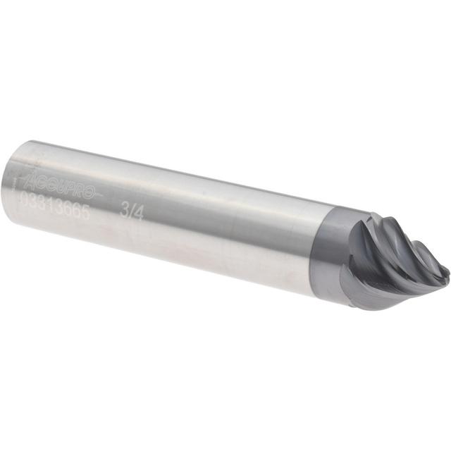 Accupro Barrel Cutter End Mills: End Type: Taper Form; Material: Solid Carbide; Taper Angle Per Side: 30; Small End Diameter (mm): 19.05