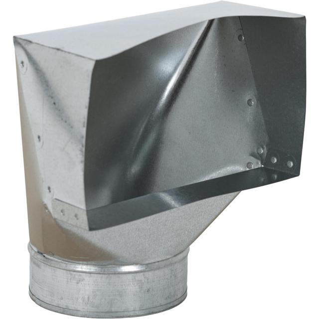 Made in USA | Value Collection 6" ID, Galvanized Duct Register Boots 90 Degree - Standard Gage, 10" Long | Part #25961060