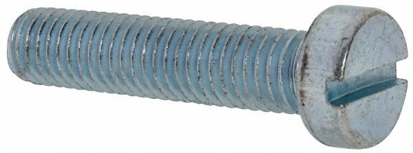 Value Collection Machine Screw: M8x1.25, 35.00 mm Length Under Head, Cheese Head, Slotted - Grade 4.8 Steel, Zinc Finish, DIN 84 & ISO 1207 | 50-Pack