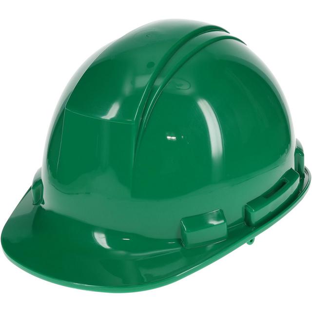 PRO-SAFE Hard Hat: Full Brim, Type I, Class E, 4-Point Suspension - Green, Polyethylene | Part #PS-280HP241R04