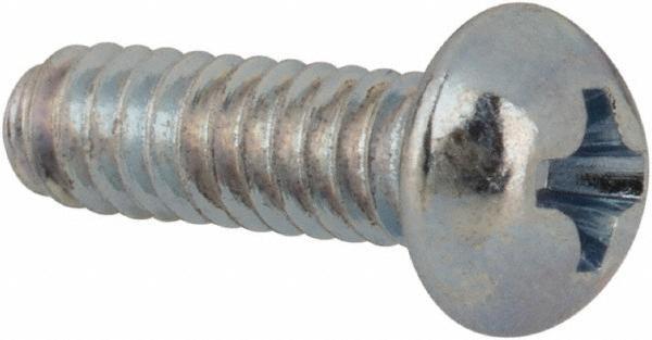 Value Collection Machine Screw: #3-48, 5/16" Length Under Head, Round Head, Phillips - Grade J82 Steel, Zinc Finish, ASME B18.6.3 & SAE J82 | 100-Pack
