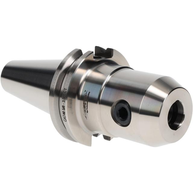 Accupro High Performance Toolholding End Mill Holder: CAT40 Taper, Taper Shank, 5/8" Hole Dia - 3" Projection, 1-21/32" Nose Dia, Through Coolant