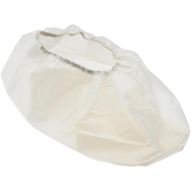PRO-SAFE Shoe Cover: White, Large, Water Repellent, Pack - Low Linting White w/ White Anti-Skid Bottom, Laminated Polypropylene w/ Non Skid AQ