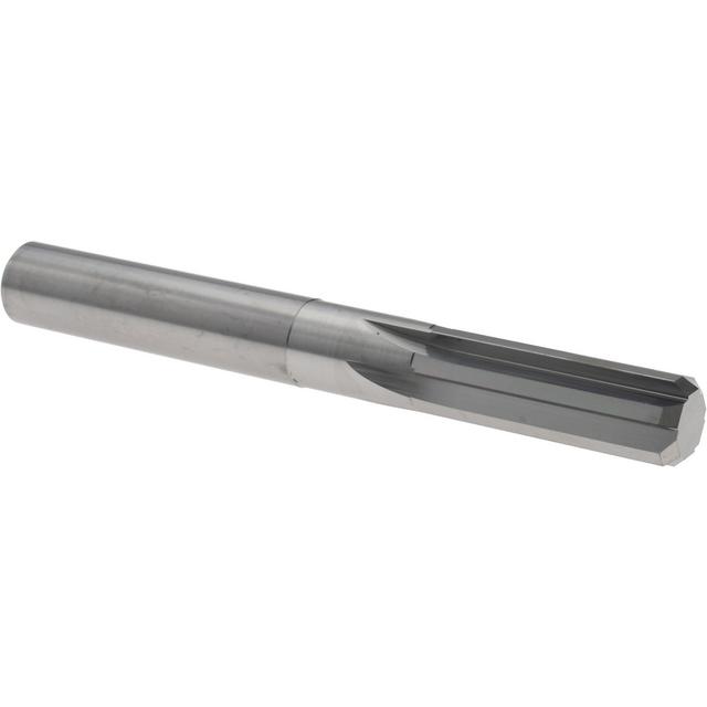 Hertel Chucking Reamer: 0.4690" Dia, 4" OAL, 1-3/8" Flute Length, Straight Flute, Straight-Cylindrical Shank, Solid Carbide - 6 Flute, Right Hand