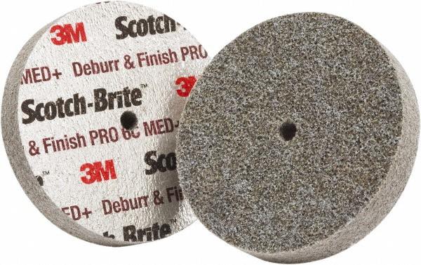 3M | Scotch-Brite™ Deburring Wheel: 3" Dia, 1/8" Face Width, 1/4" Hole, Density 6, Ceramic - Medium Grade, Unitized Wheel | Part #00048011650210