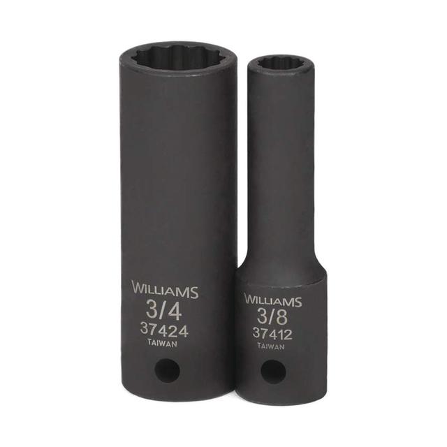 Williams Impact Socket: 1/2" Drive, 1-5/16" Socket, Square Drive - 12 Point, Black Oxide | Part #JHW37442