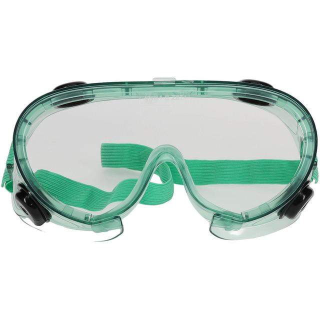 PRO-SAFE Safety Goggles: Chemical Splash, Uncoated, Clear Polycarbonate Lenses - Direct Vent, Green Frame, Size Universal | Part #S0736