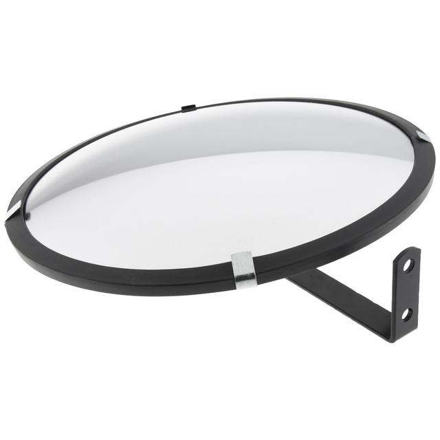 PRO-SAFE Indoor Round Convex Safety, Traffic & Inspection Mirrors - Acrylic Lens, Laminated Hardboard Backing, 30" Dia x 2-5/8" High, 32' Max Covered
