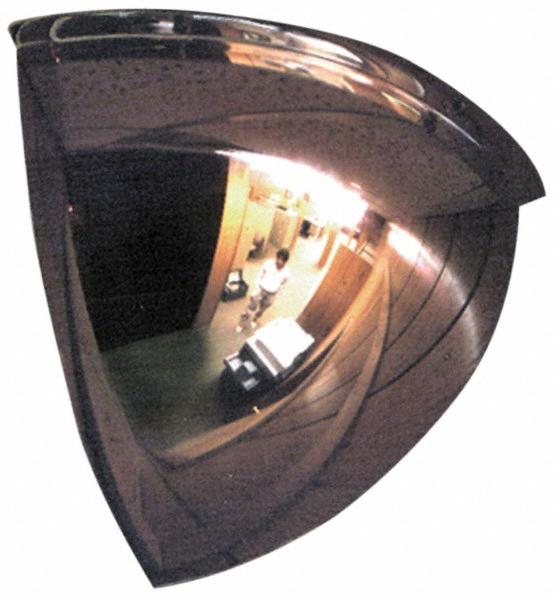 PRO-SAFE Indoor & Outdoor Quarter Dome Dome Safety, Traffic & Inspection Mirrors - Acrylic Lens, 36" Dia x 16-1/2" High, 31' Max Covered Distance