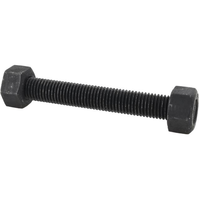 Value Collection 1-1/4 - 8, 5" Long, Uncoated, Steel, Fully Threaded Stud w/ Nut - Grade B7, 1-1/4" Screw, 7B Class of Fit | Part #B7SN1250500UP