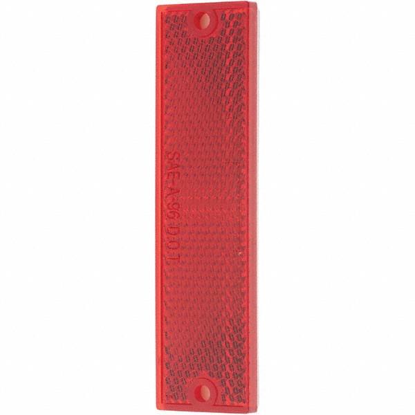 Value Collection 4-3/8" Long x 1-1/8" Wide, Red Reflector - Acrylic | 2-Pack | 2-Pack