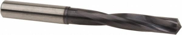 Accupro High Performance Holemaking Jobber Length Drill Bit: 9/16" (0.5626) Dia, 140 deg, Solid Carbide - TiAlN Finish, 5" OAL, Right Hand Cut, Slow