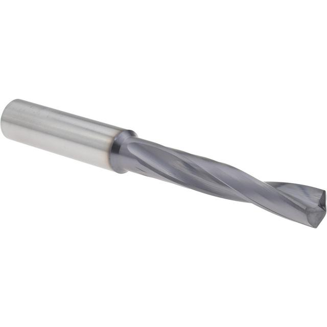 Accupro High Performance Holemaking Jobber Length Drill Bit: 25/64" (0.3906) Dia, 140 deg, Solid Carbide - TiAlN Finish, 4-3/8" OAL, Right Hand Cut