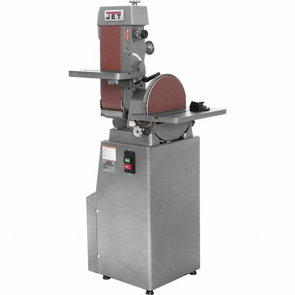 Jet 48" x 6" Horizontal & Vertical Combination Sanding Machine: 12" Disc Dia - 3 Phase, 230 V, 2,850 ft/min Belt Speed, 1,960 Disc RPM | Part #414553