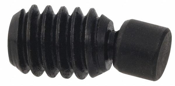 Gibraltar 3/8-16, 1-1/2" OAL, Alloy Steel, Swivel Pad - Delrin Pad, Black Oxide Finish, 0.293" Pad Dia, 1-1/4" Thread Length, 7.5° Swivel Angle
