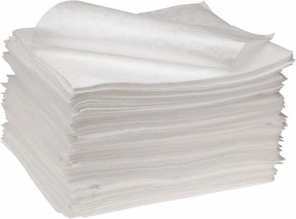 PRO-SAFE Sorbent Pad: For Oil Only, 15" Wide, 17" Long, 31.5 gal, White - Polypropylene | Part #SS04