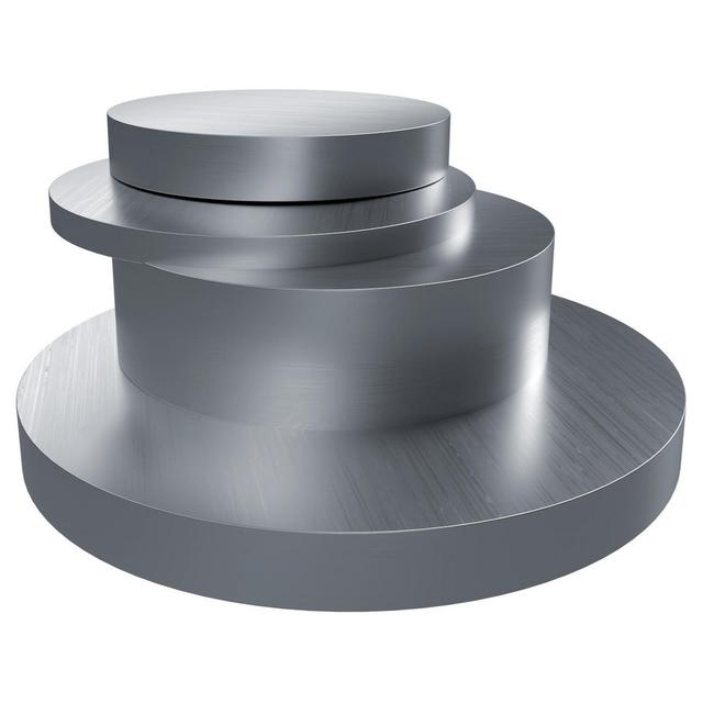 Value Collection Decarb-Free Tool Steel Round: 8" Dia, 2" OAL, S-7 (Hi-Shock) Tool Steel - +0.070 to +0.150" Dia Tolerance, Stock Length