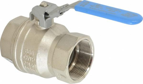 NuLine | Value Collection 1-Way Manual Ball Valve: 2" Pipe, Full Port - FNPT x FNPT | Part #S95I45N