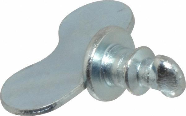 Made in USA 0.1470" Long, Wing Head, Steel Quarter Turn Stud - Medium #82 Series, 0.11 to 0.13" Thick, Zinc Plated | 10-Pack