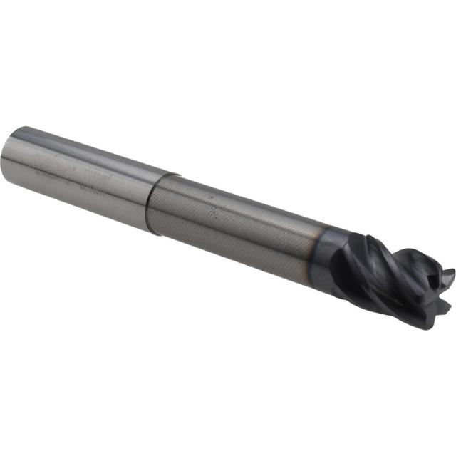 Accupro High Performance Milling Corner Radius End Mill: 1/2" Dia, 5/8" LOC, 0.0600" Radius, 5 Flute, Solid Carbide - 4" OAL, 1/2" Shank Dia, AlTiN