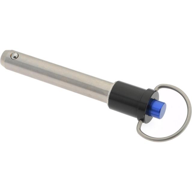 Gibraltar Quick-Release Pin: Ring Handle, 1/2" Pin Dia, 2-1/2" Usable Length - 17-4 Stainless Steel | Part #LBH-SS7153