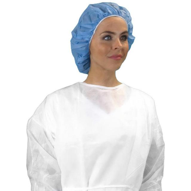 PRO-SAFE Bouffant: Blue, Size Universal - Polypropylene | Part #KM-111NWI-10-21-BLUE